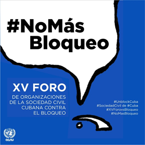 XV Foro contra el bloqueo