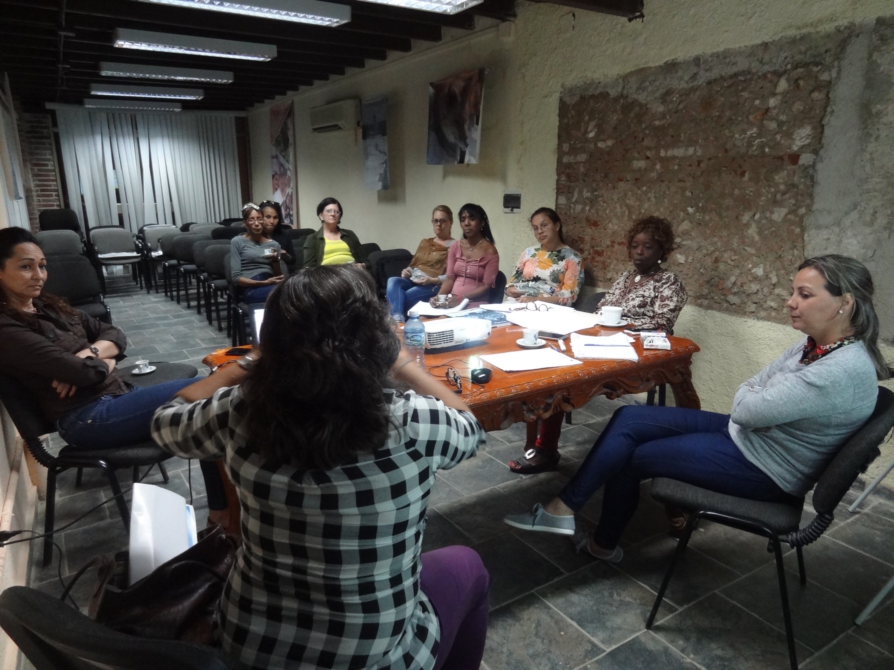 Actividad como parte del proyecto “Hacia un modelo de gestión sostenible con enfoque de género para el cuidado de ancianos/as y la inserción social de jóvenes con discapacidad intelectual en la Habana Vieja”.